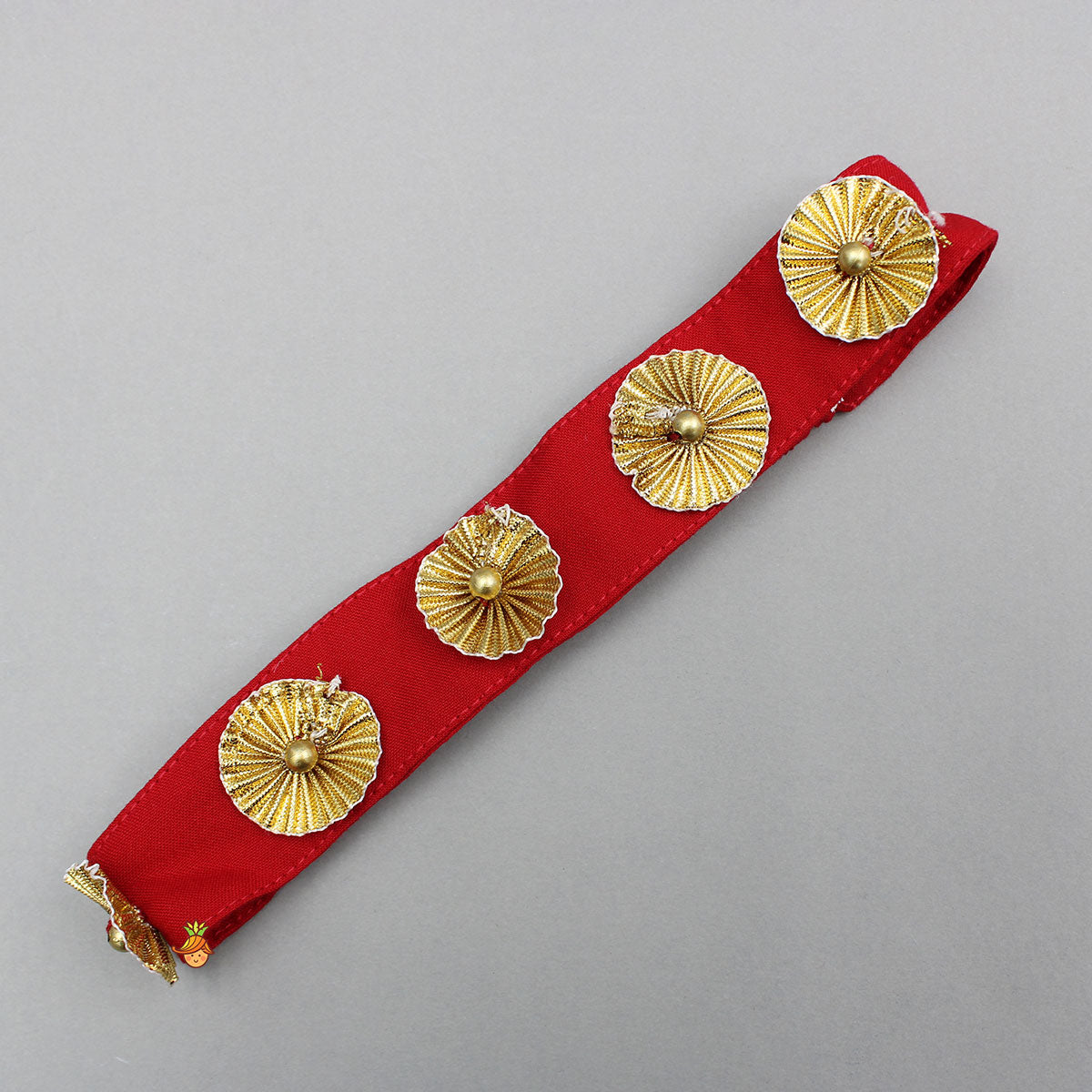 Red Jamna With Embroidered Jacket Set