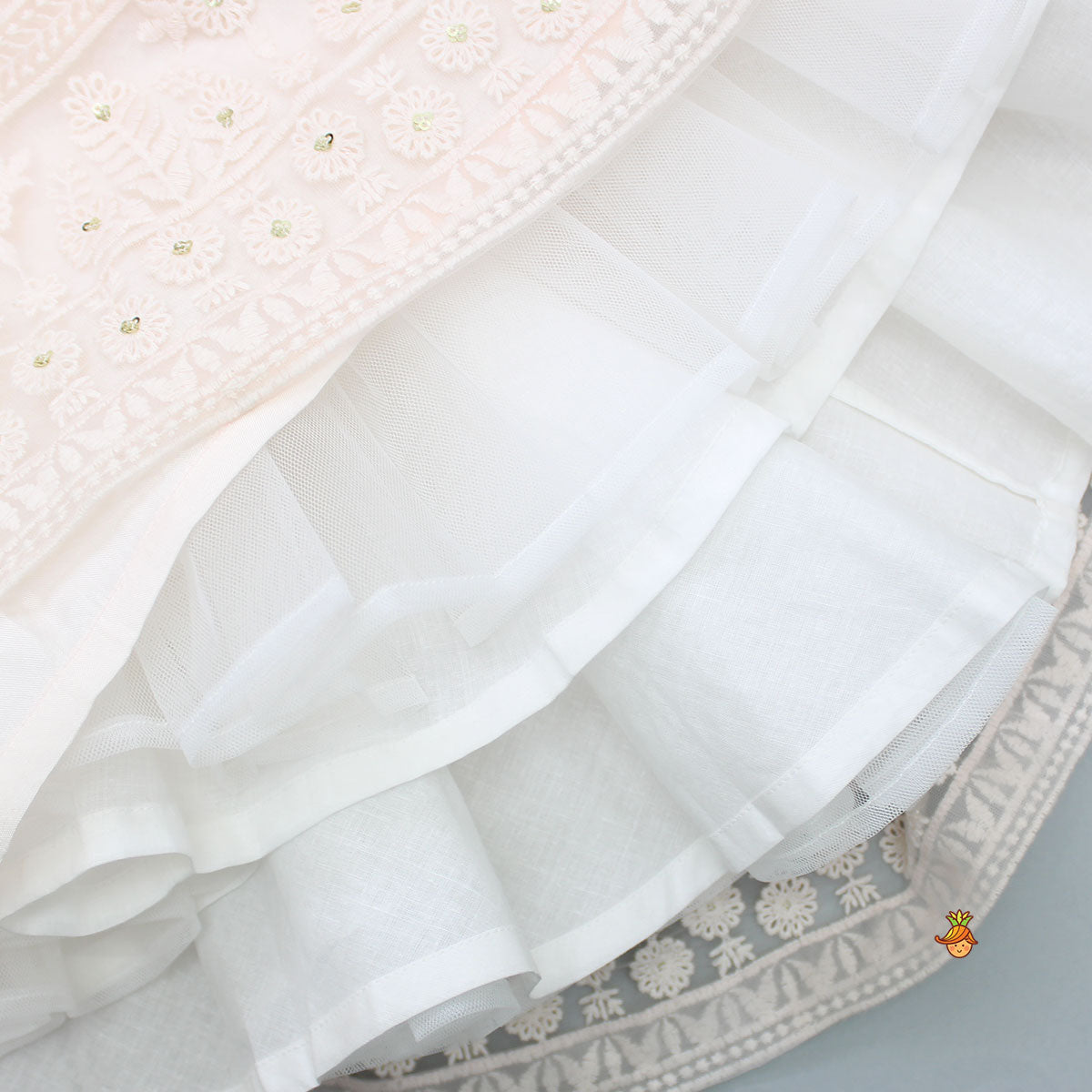 Embroidered Top And Lehenga With Dupatta