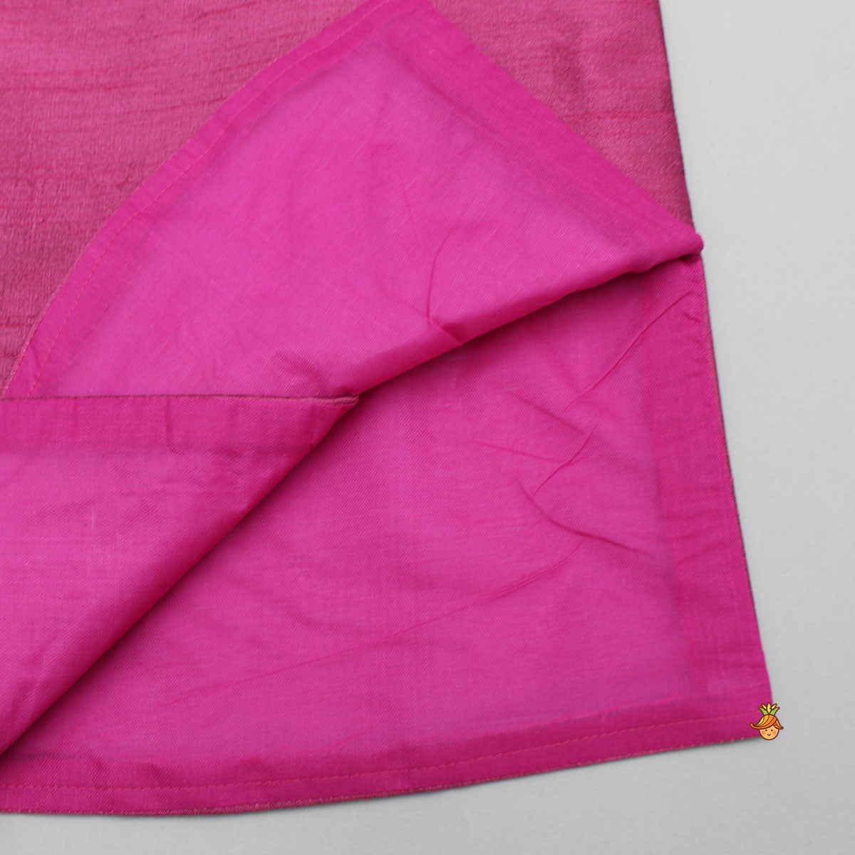 Magenta Asymmetric Kurta With Dhoti