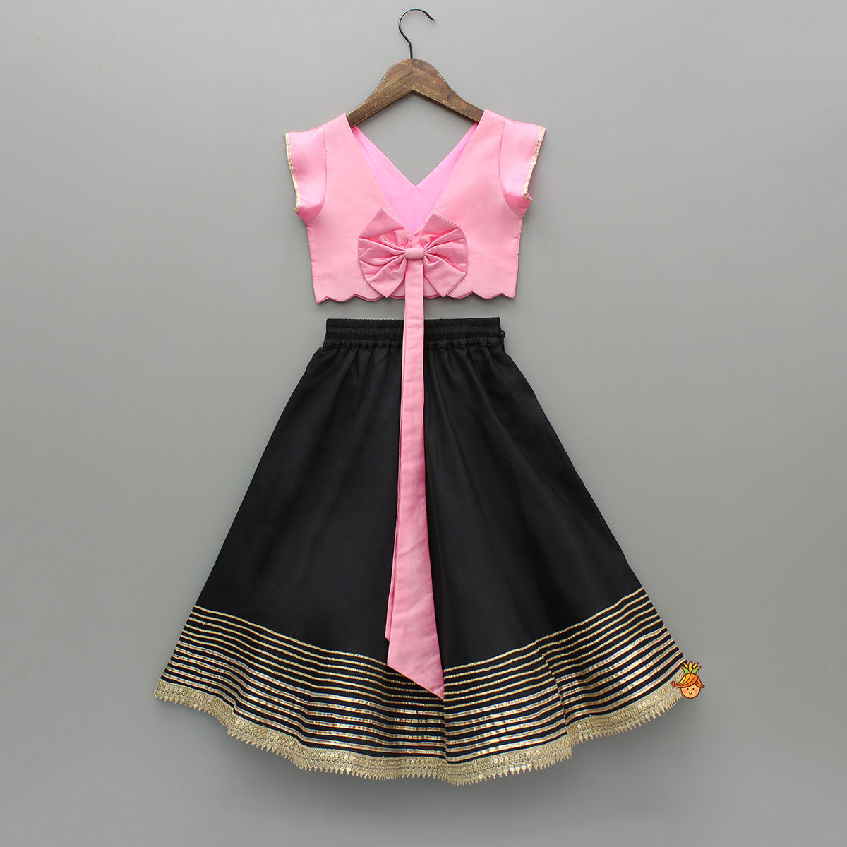Lace Work Top With Ghagra And Dupatta