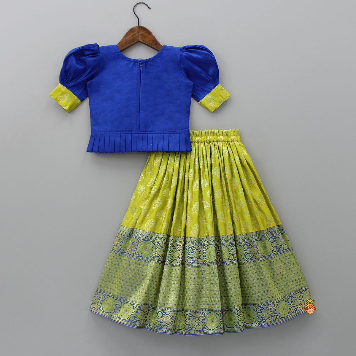 Pearl Beaded Work Top With Printed Lehenga