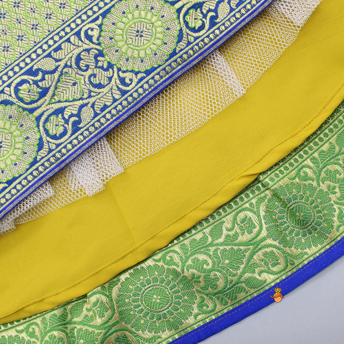 Pearl Beaded Work Top With Printed Lehenga