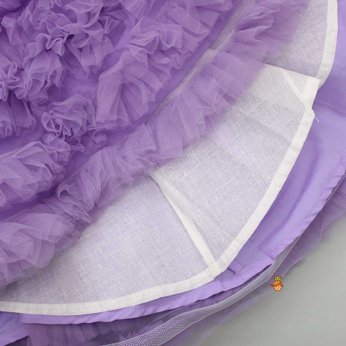 Ruffled Dress With Attached Bowy Belt
