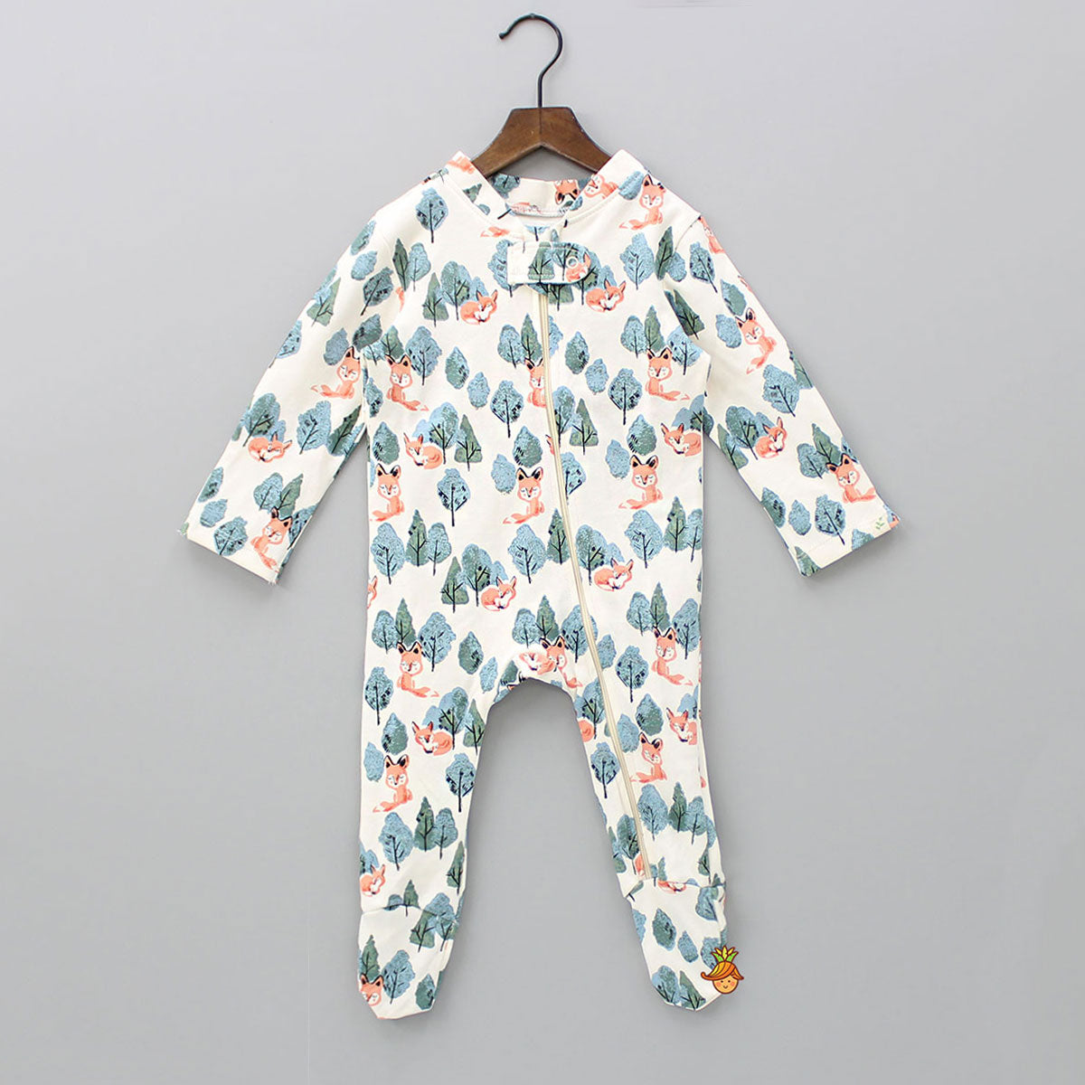 Organic Fox Print Bodysuit