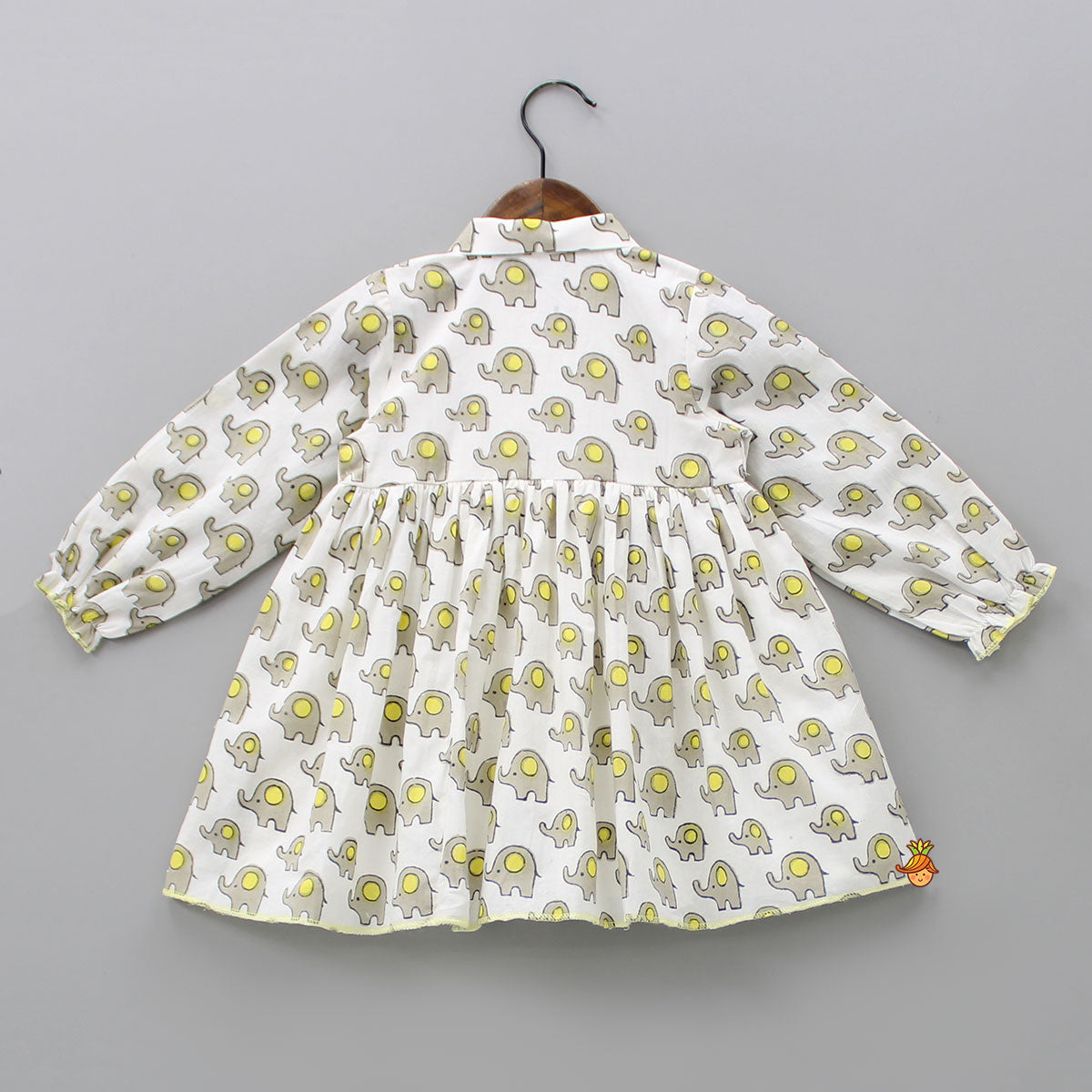 Elephant Print Dress With Heart Shaped Pocket