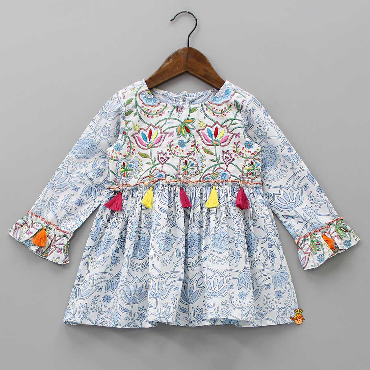 Floral Printed Dress With Headband