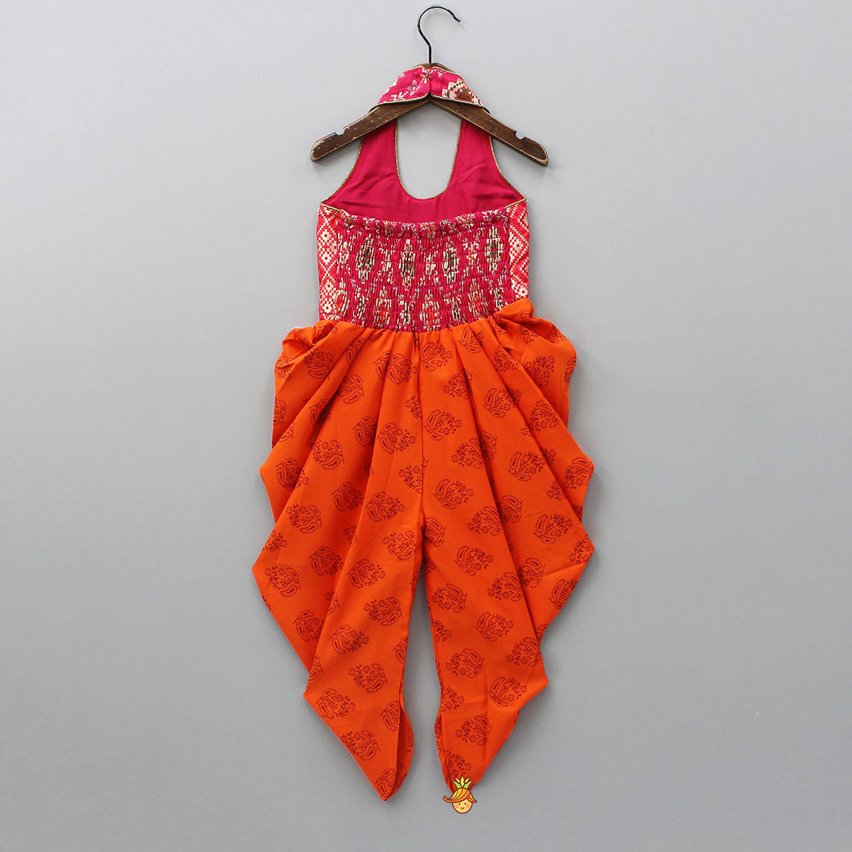 Halterneck Dhoti Style Printed Jumpsuit