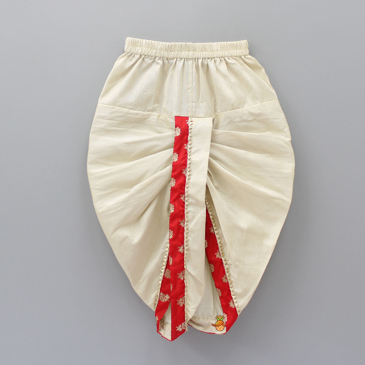 Rose Printed Red Kurta with Dhoti