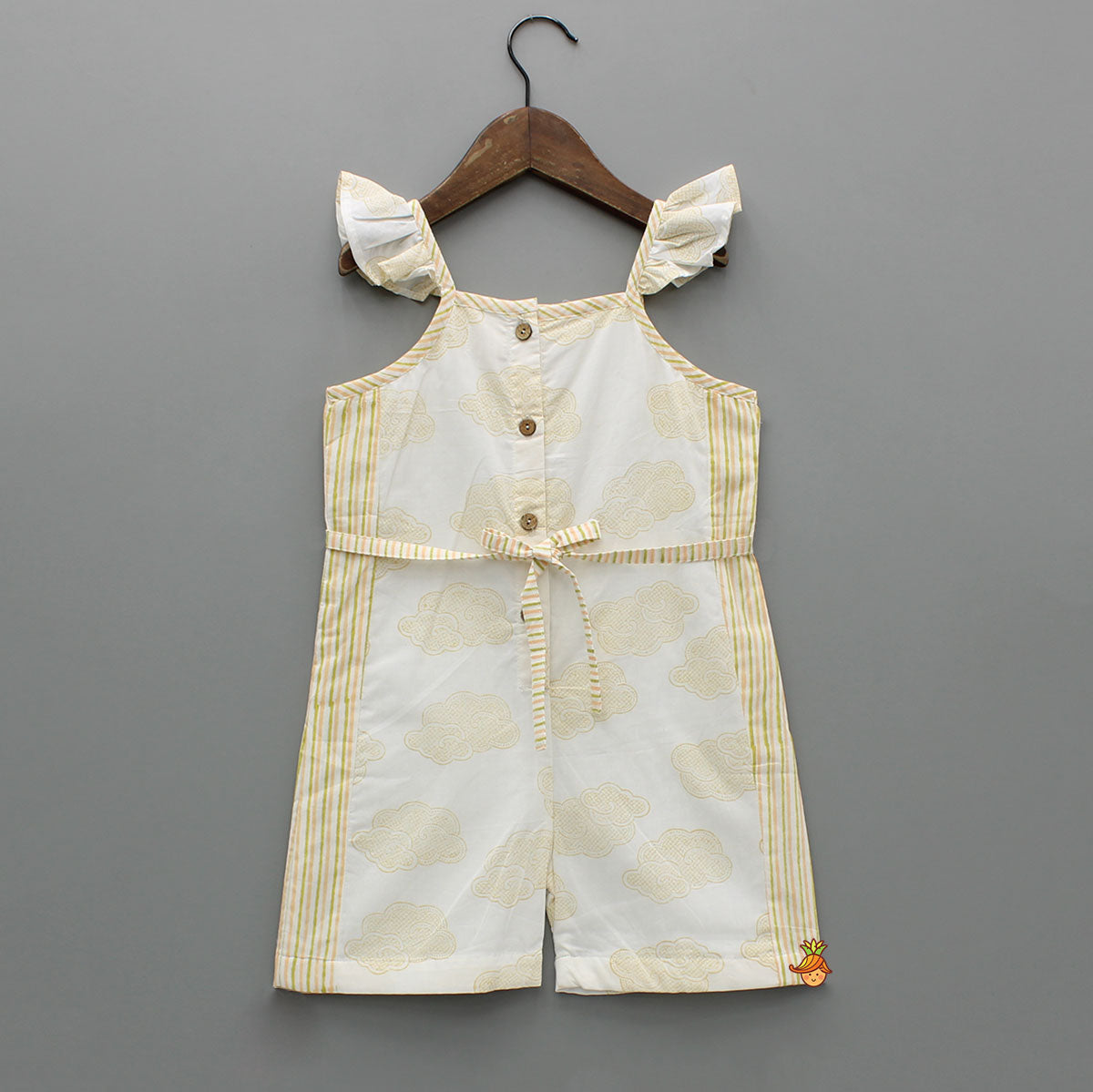 Organic Cloud And Strip Printed Jumpsuit