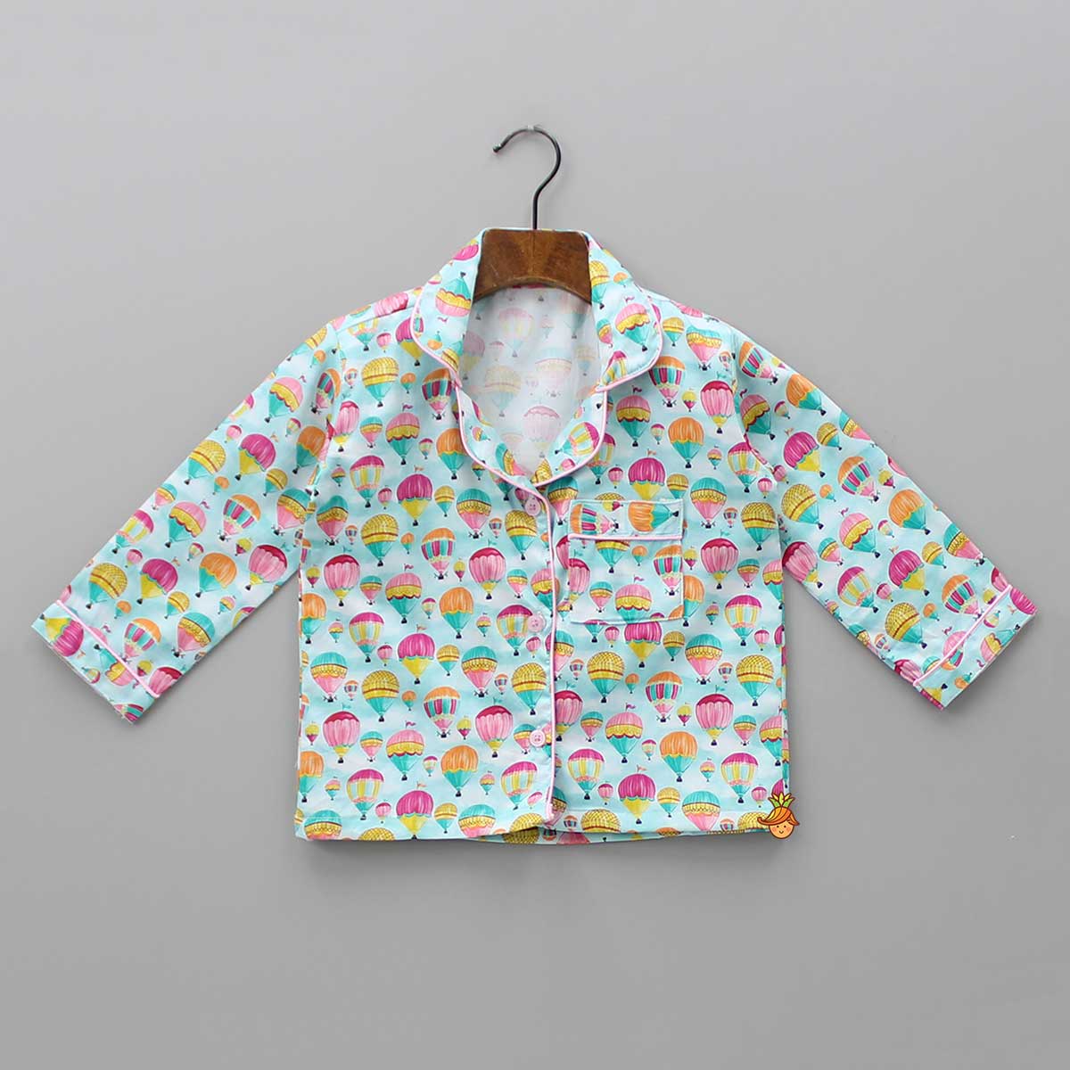 Multi Colour Hot Air Balloon Print Sleepwear