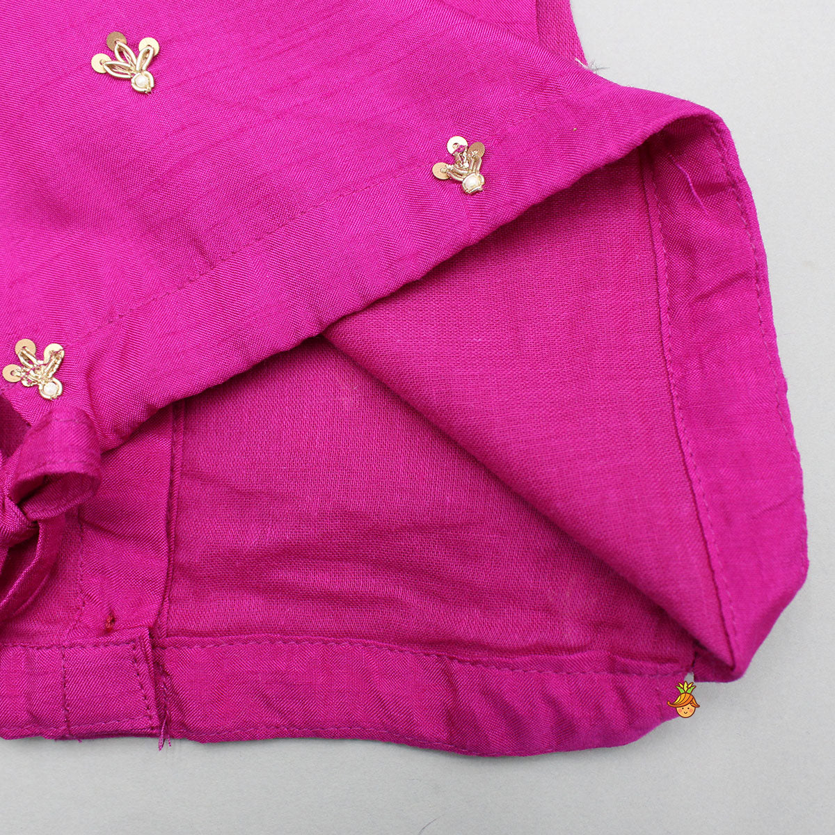 Sequin Work Top And Shibori Printed Lehenga