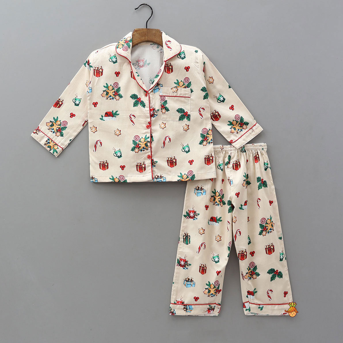 Vintage Christmas Printed Sleepwear