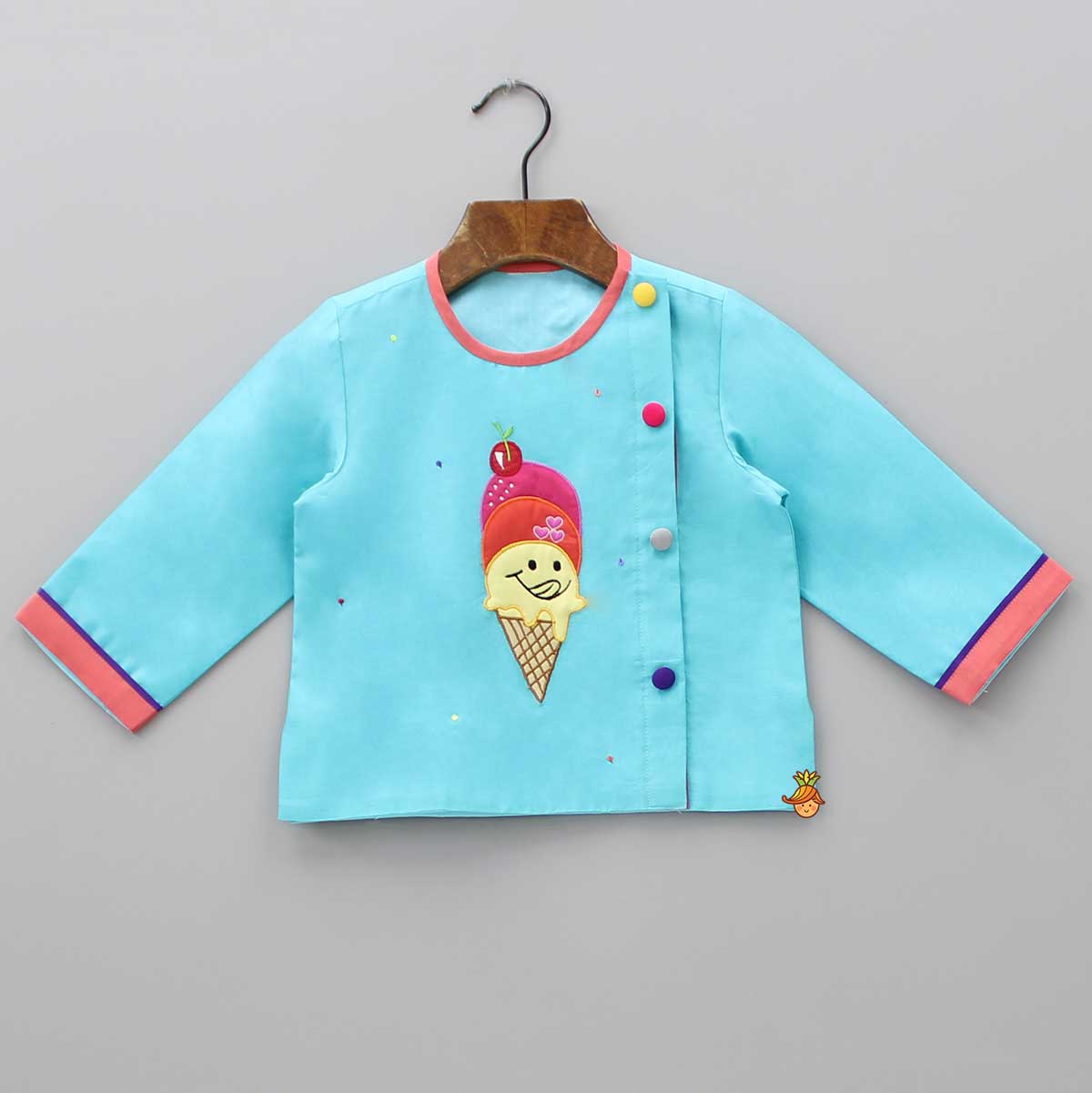 Cute Ice Cream Patch Work Top And Dhoti