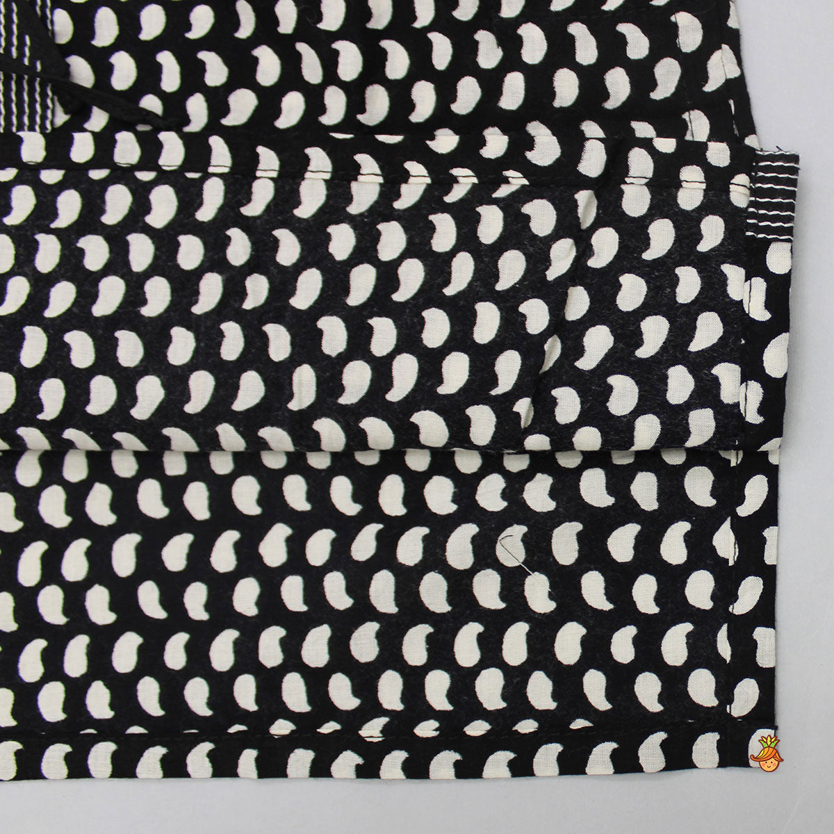 Paisley Printed Angrakha Style Kurta With Dhoti