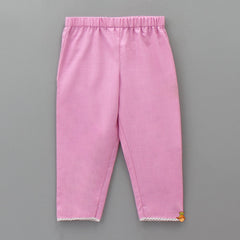 Pink Scalloped Neckline Sleepwear