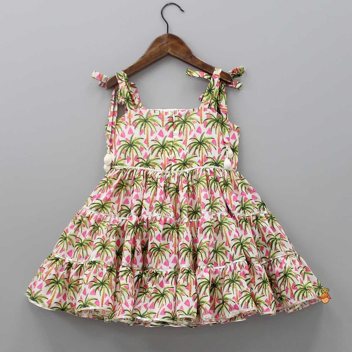 Tropical Printed Tiered Dress