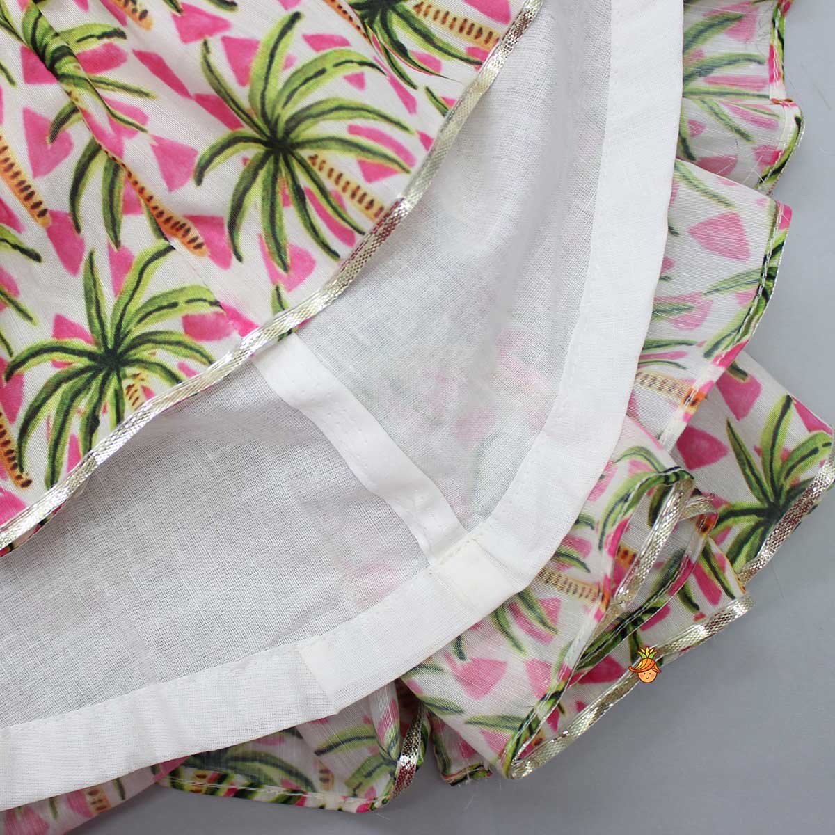 Tropical Printed Tiered Dress