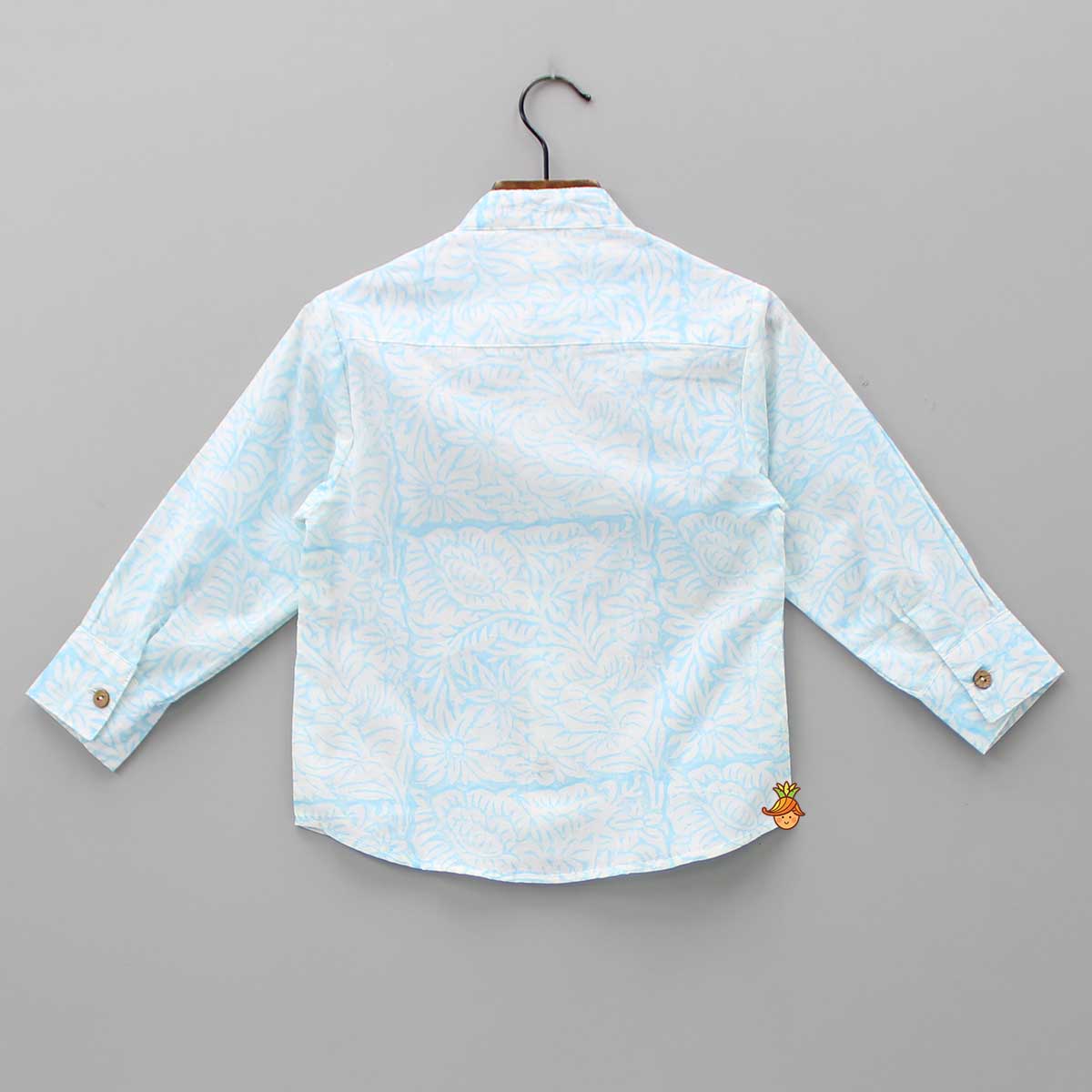 Tropical Hand Block Leaves Printed Shirt