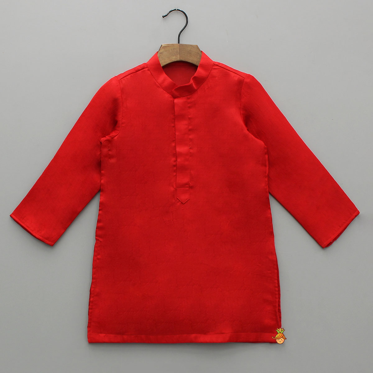 Red Kurta With Off White Floral And Sequins Embroidered Jacket And Pyjama