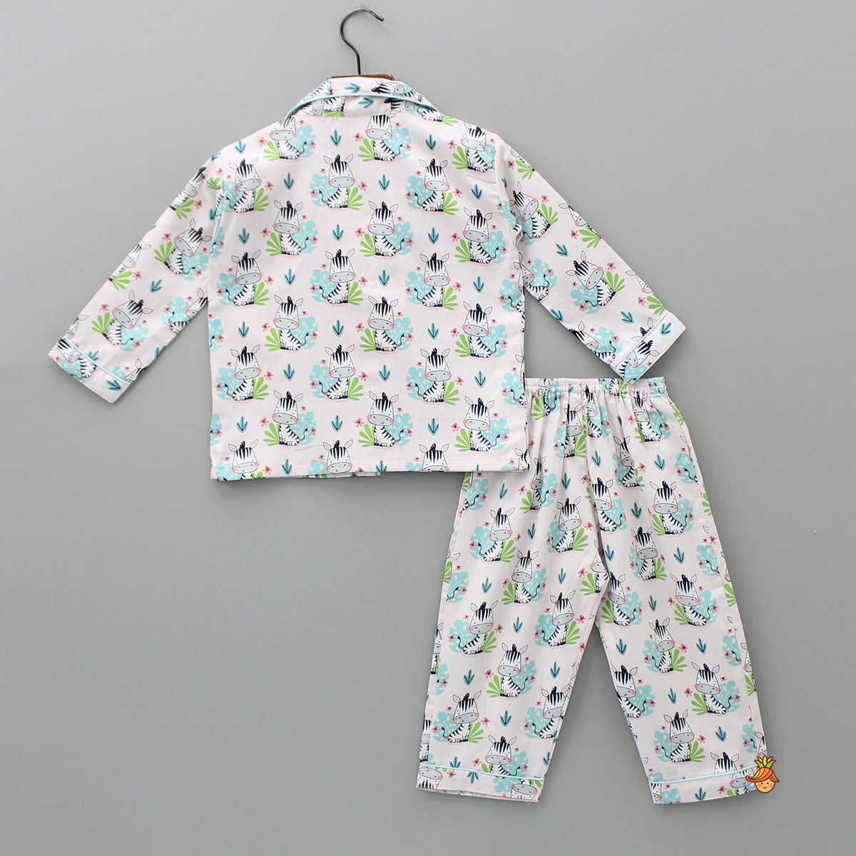 Cute Baby Zebra Printed Sleepwear Set