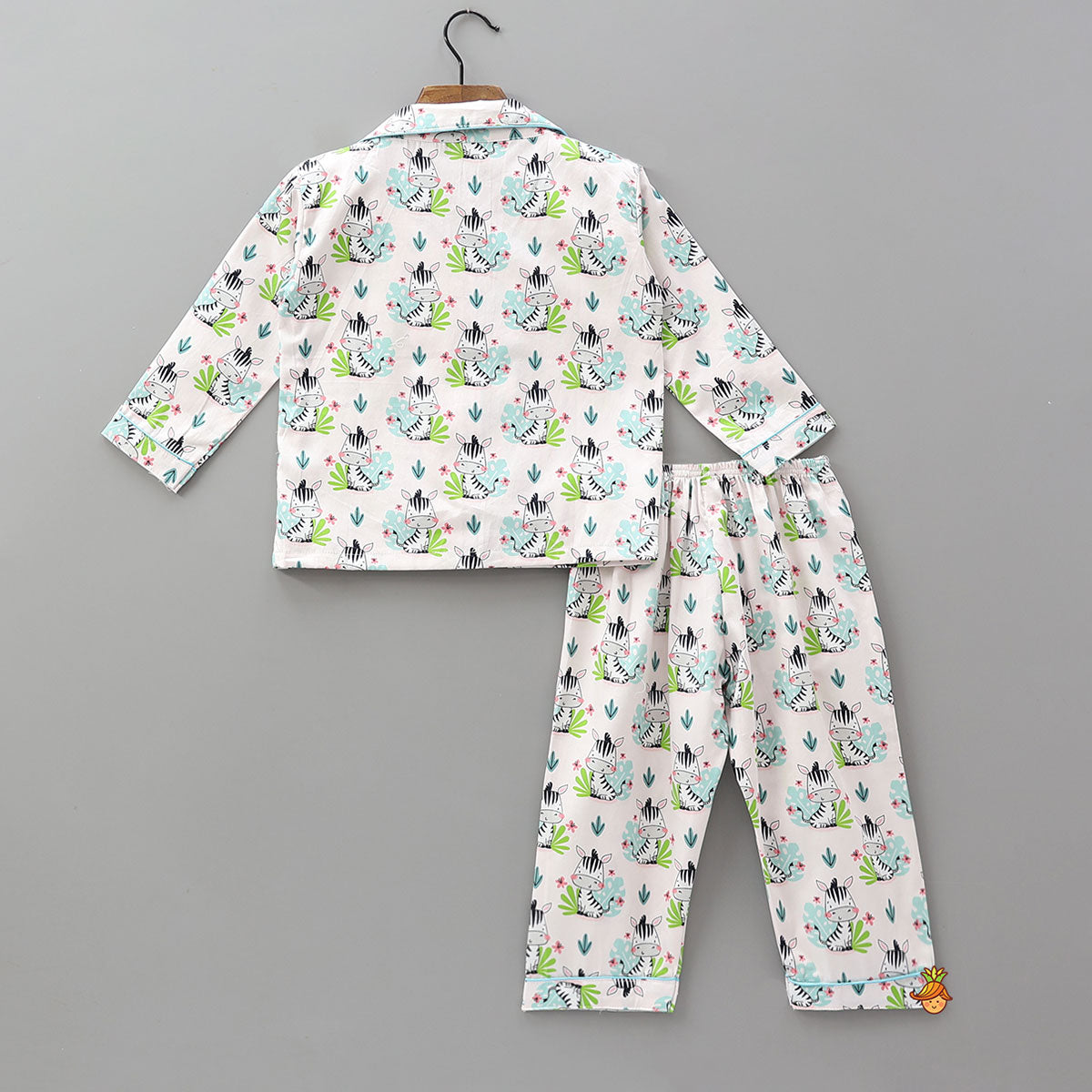 Cute Baby Zebra Printed Sleepwear Set