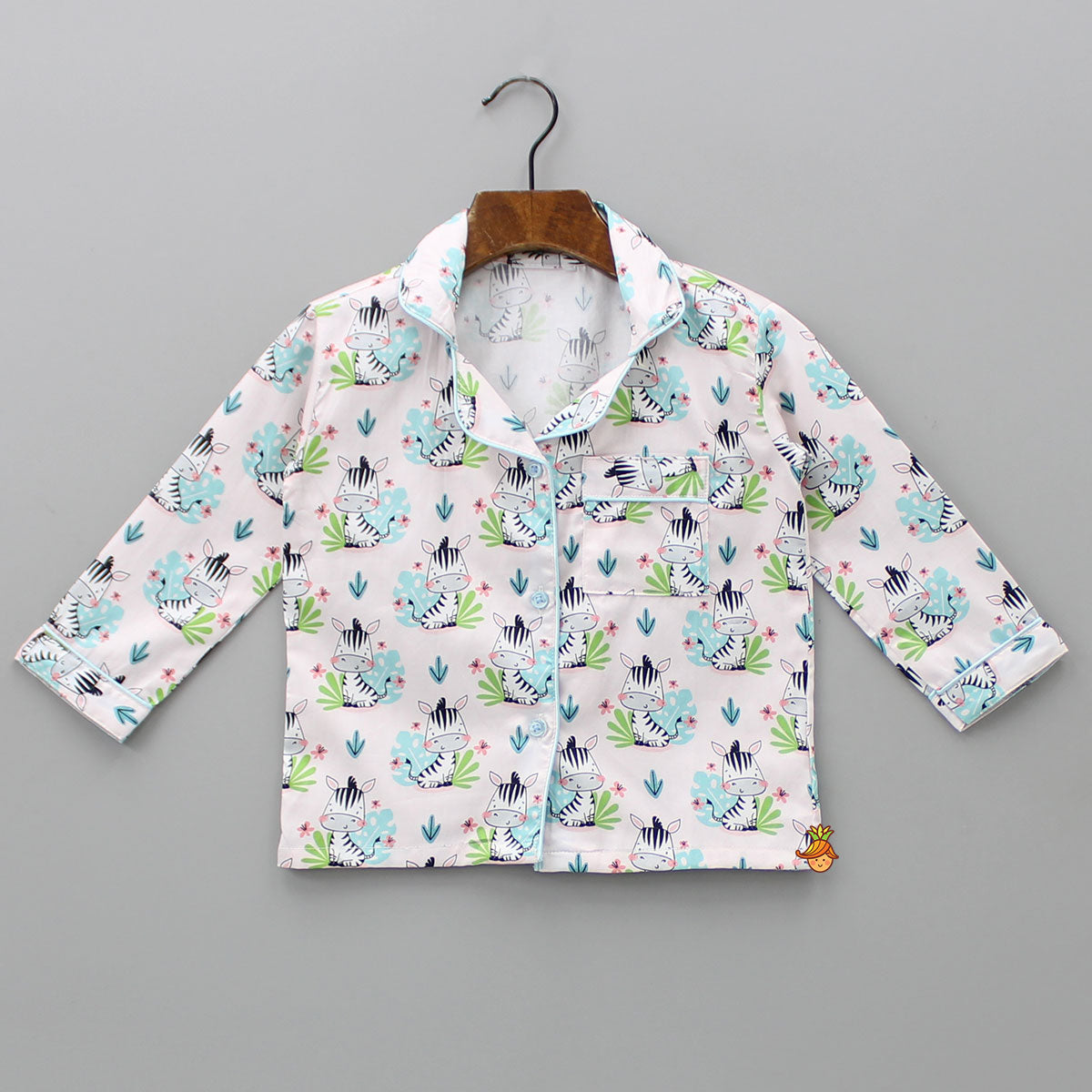 Cute Baby Zebra Printed Sleepwear Set