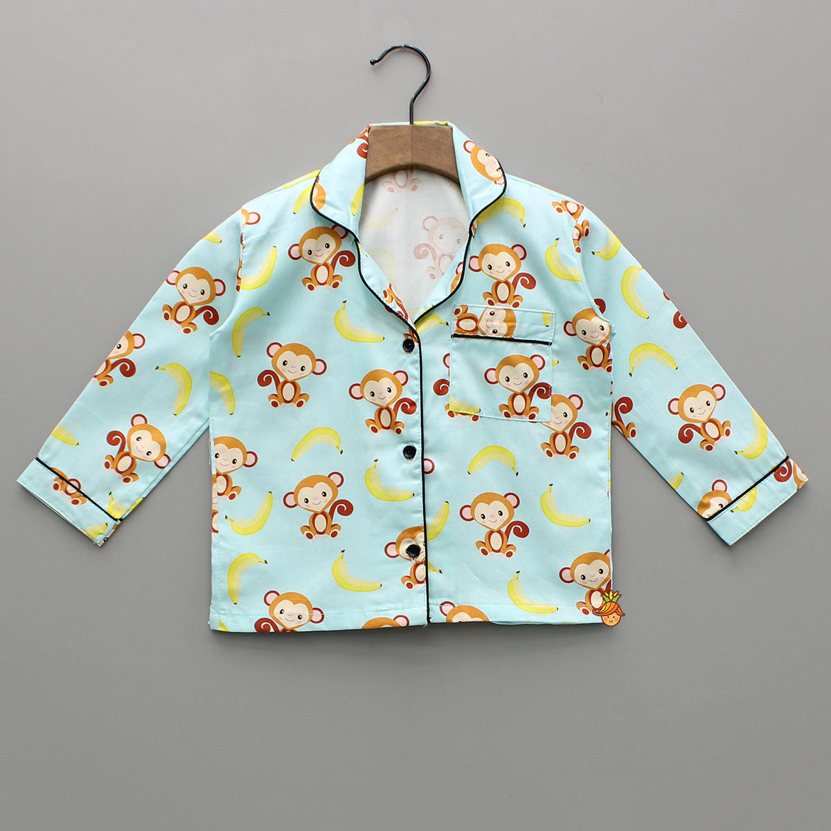 Monkey And Banana Printed Sleepwear Set
