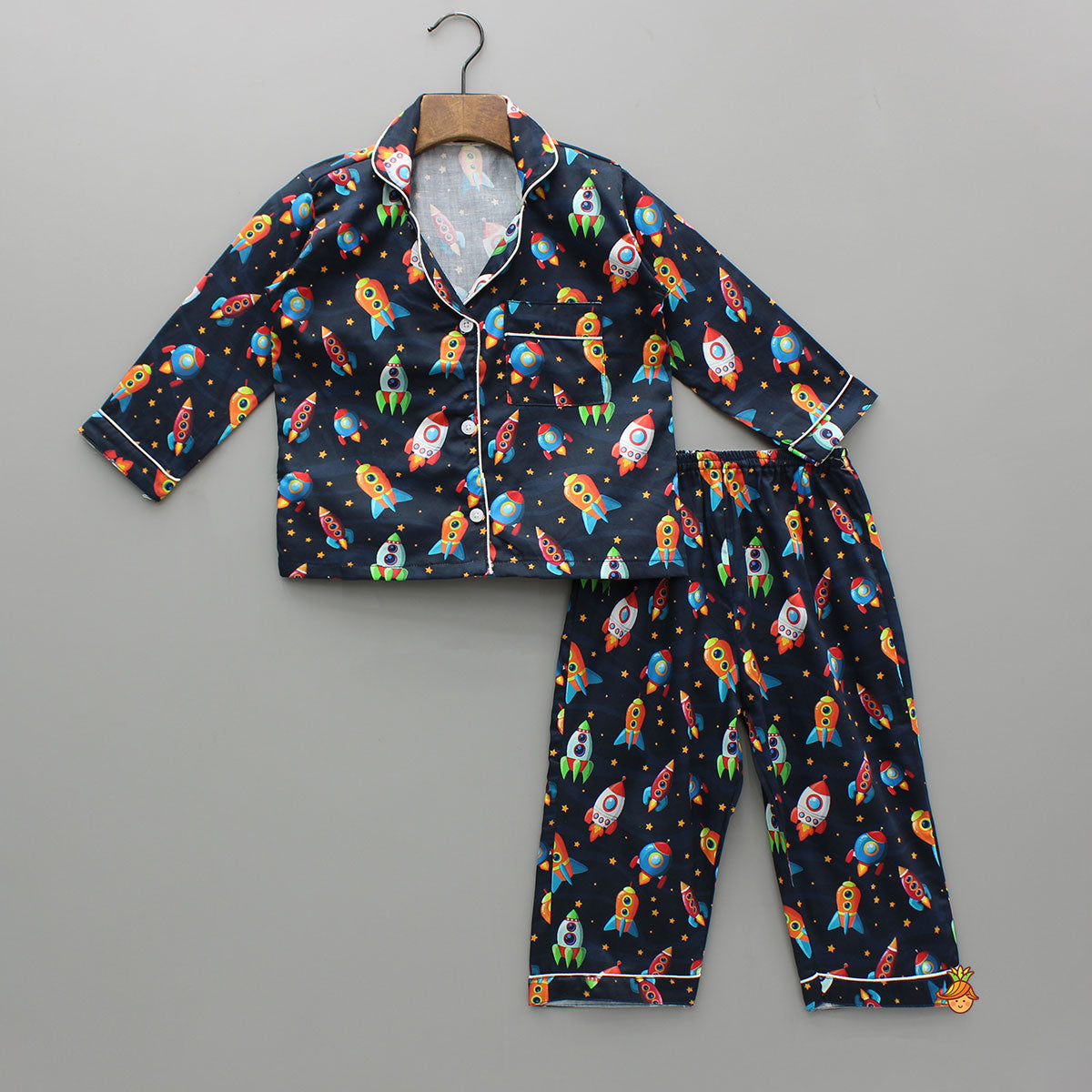 Rocket Ship Printed Sleepwear Set