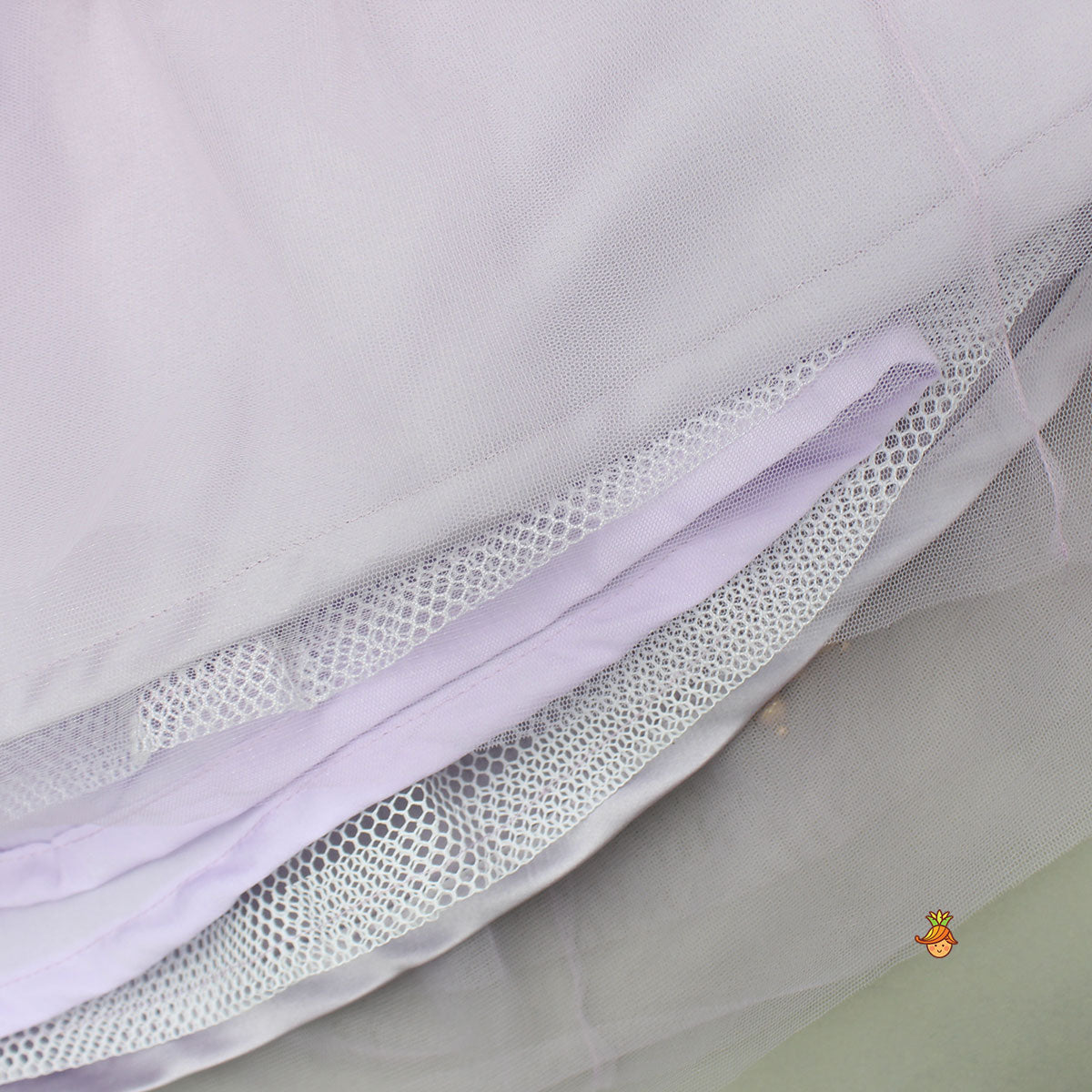 V Neck Sleeveless Lavender Top And Ruffle Frilly Lehenga