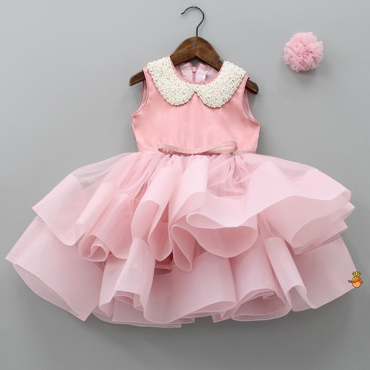 onion pink dress Onion pink organza designer gown
