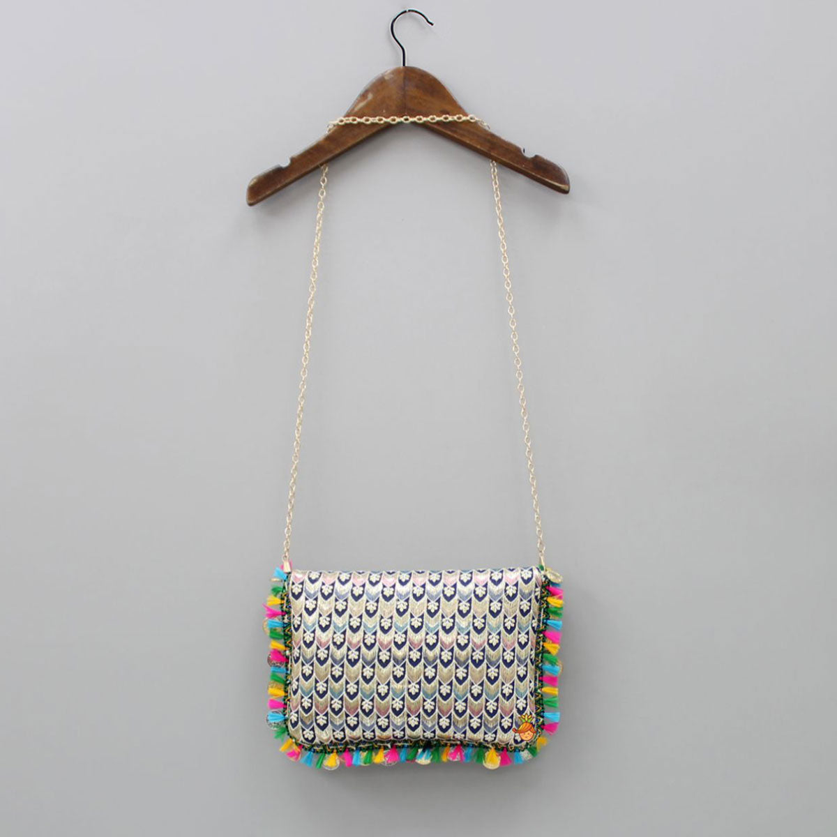 Fringes And Coin Tassels Enhanced Sling Bag