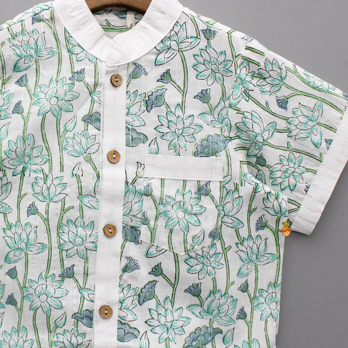 Lurex Striped Multicolour Shirt With Patch Pocket