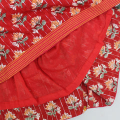 Pre Order: Fringes Tassels Detail Layered Jacket Style Red Kurti
