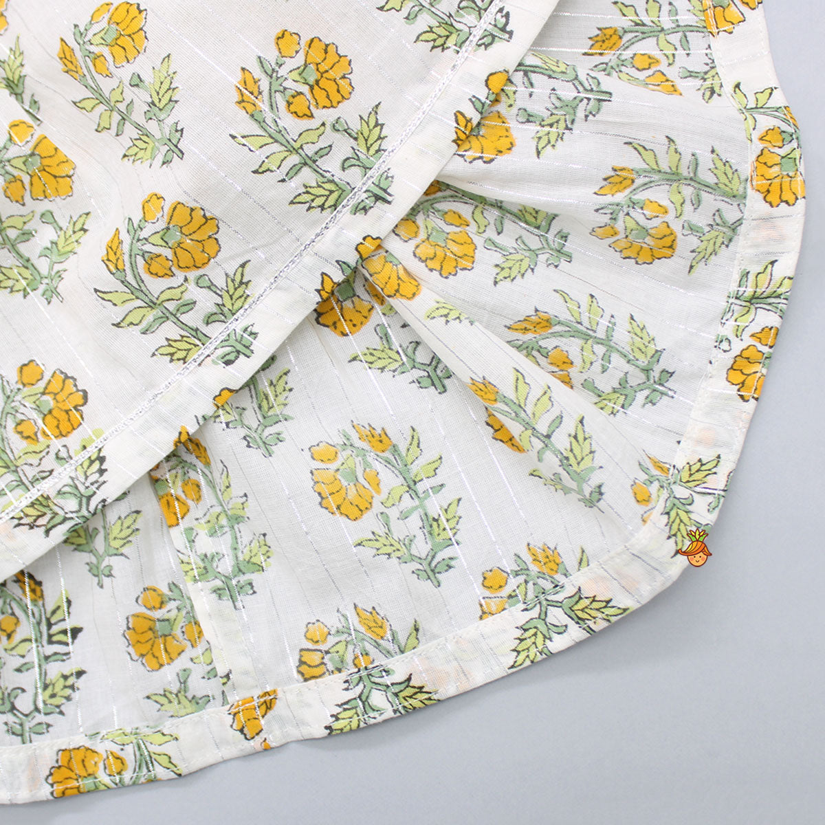 Hand Block Printed Multicolour Infant Baby Set With Swaddle