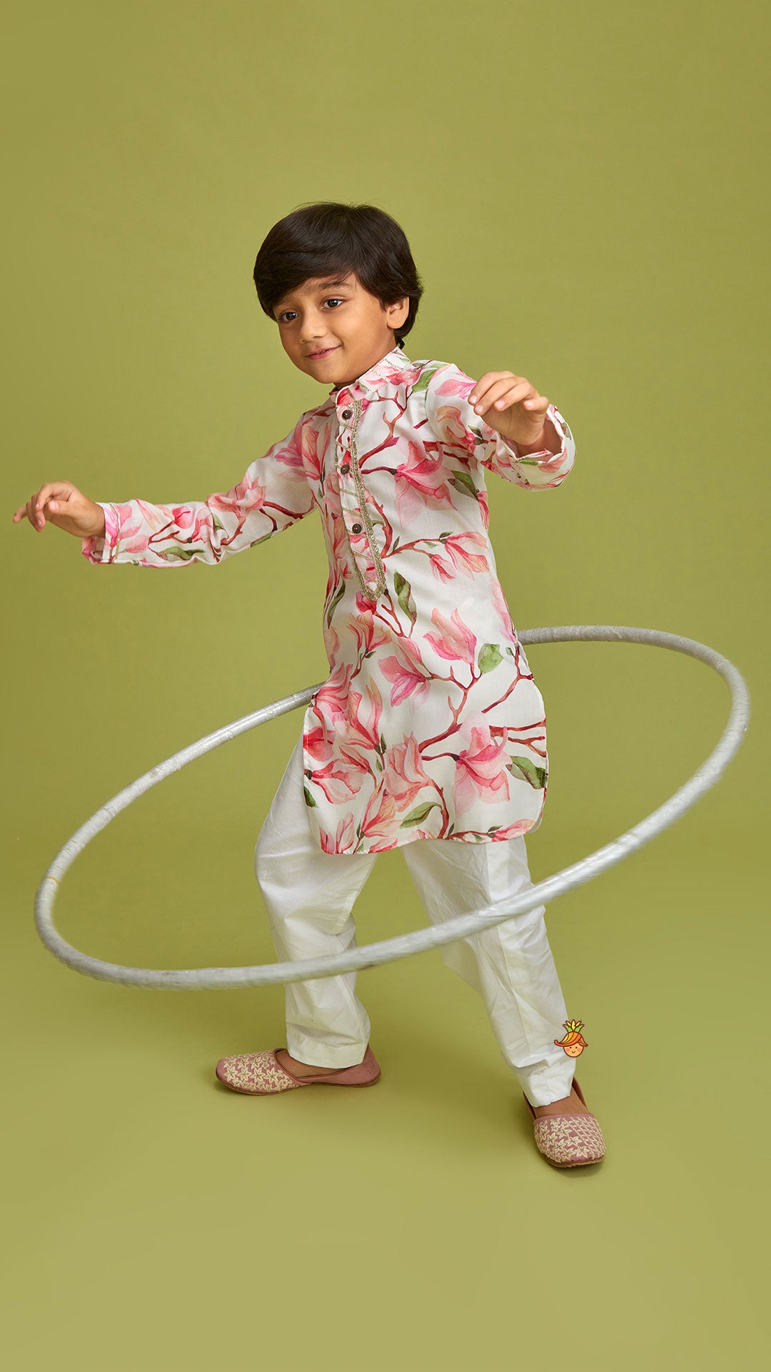 Floral Printed Multicolour Kurta And Pyjama