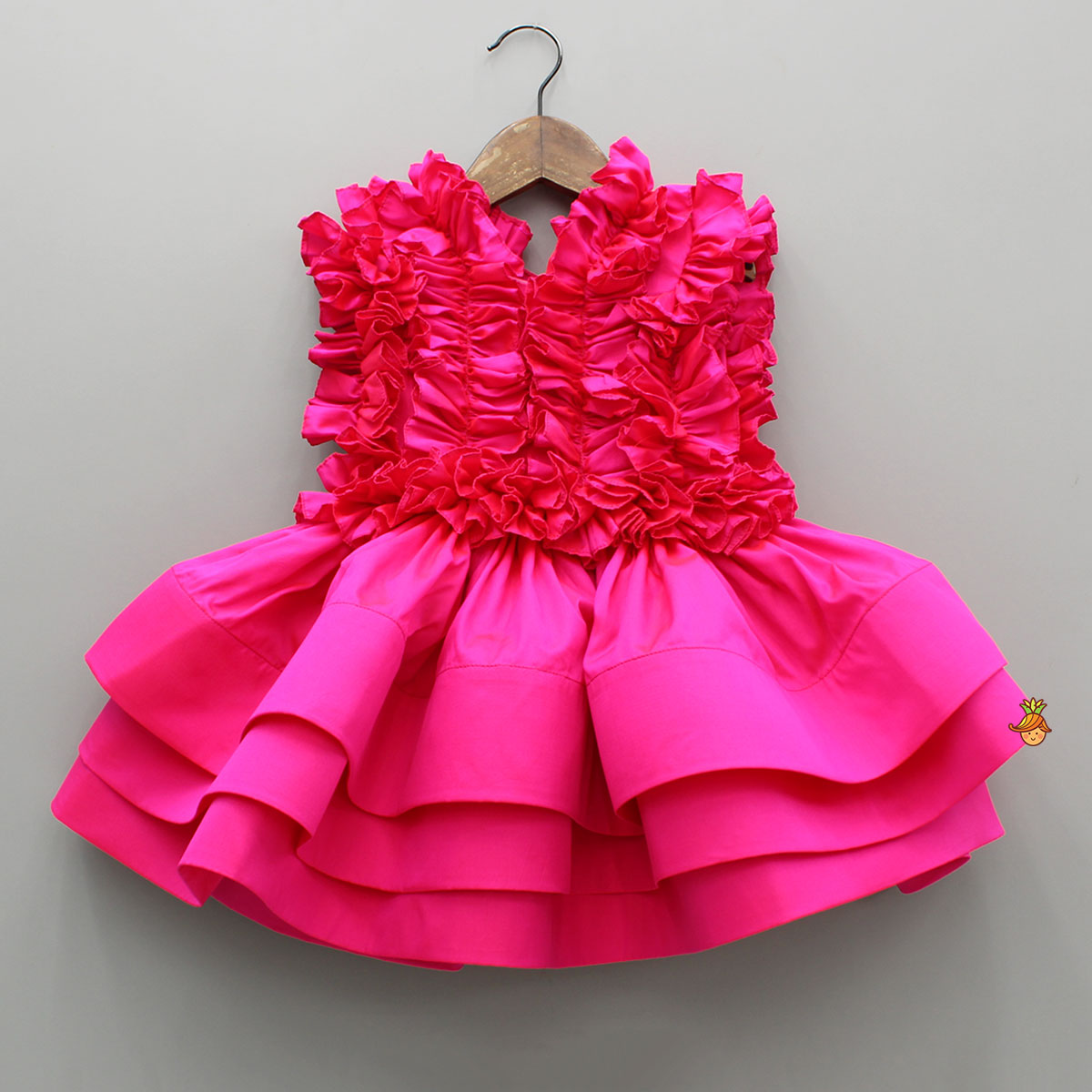 Pink Frills Enhanced Layered Dress