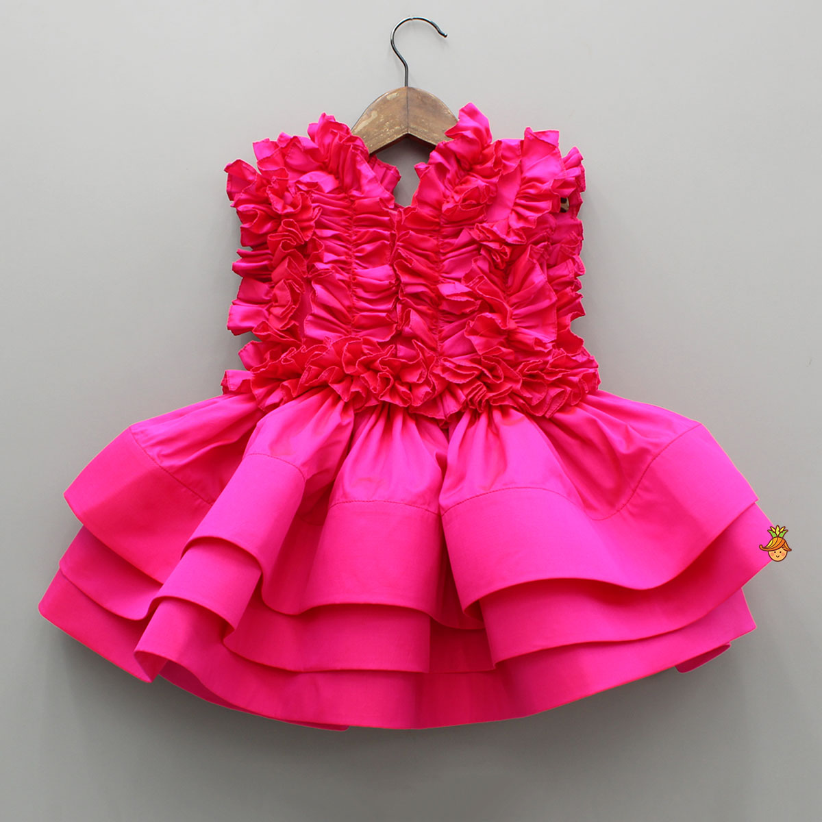 Pink Frills Enhanced Layered Dress