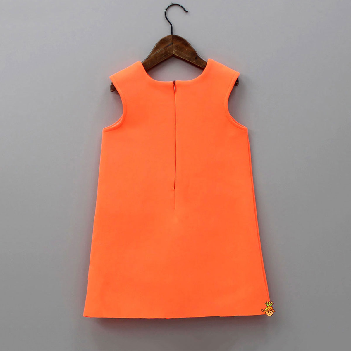 Pleated Ruffled Design Scuba Dress With Matching Bowie Hair Clip