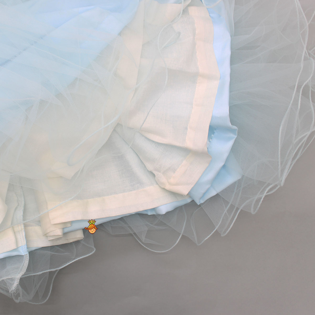 Cut Dana Embellished Blue Ruffled Sleeves Dress