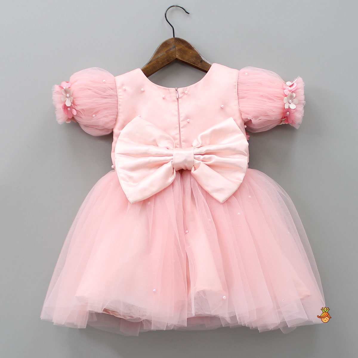 Flower Enhanced Butterfly Wings Dress With Head Band