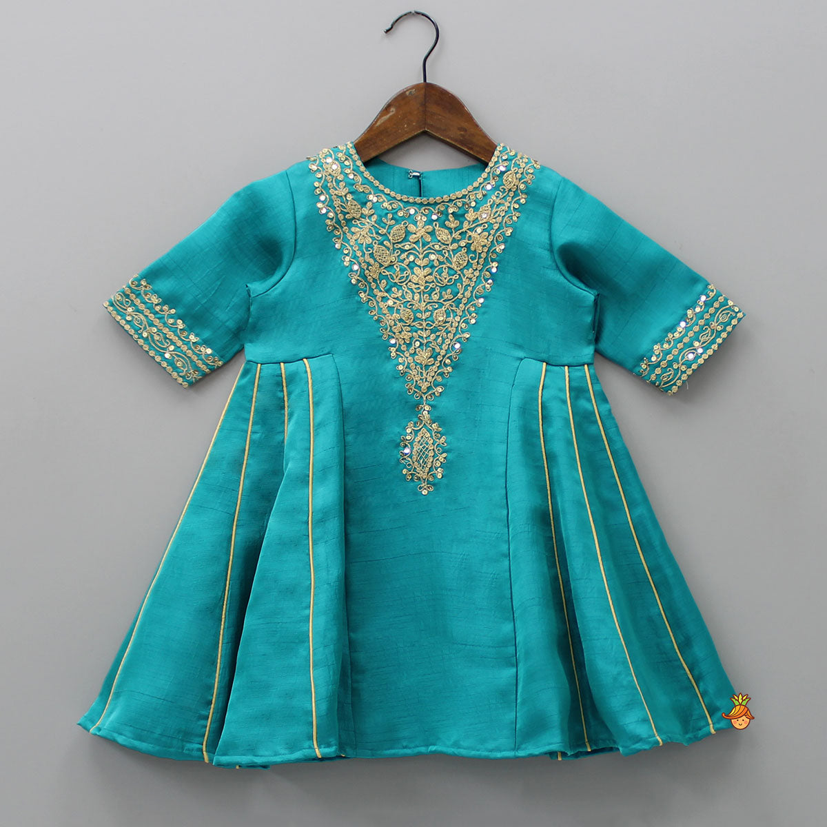 Beautiful Sequins Work Kurti With Pant And Net Dupatta