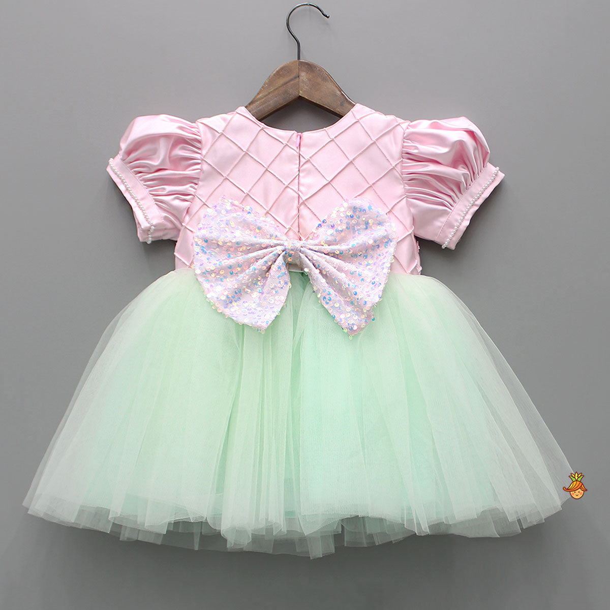 Sequins Butterflies Embellished Yoke Flared Dress
