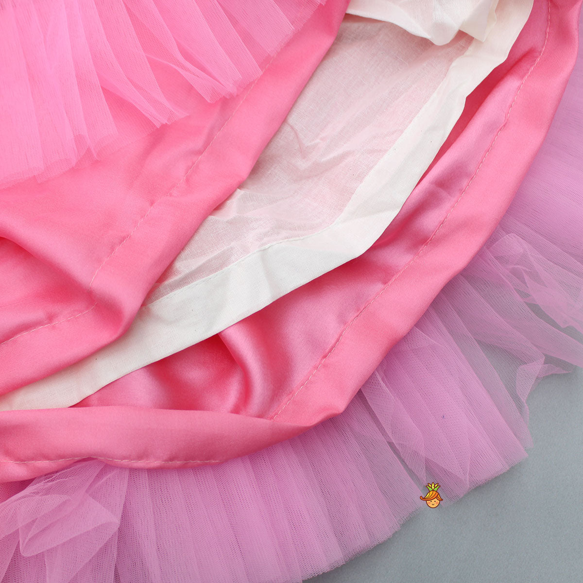 Flowers Beautified Pleated Layered Dress