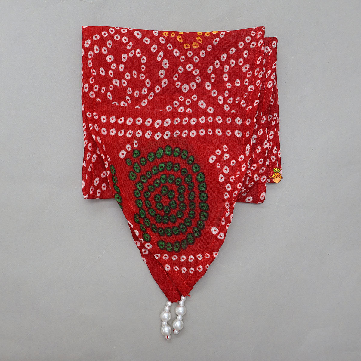 Embroidered Kurta And Dhoti With Krishna Head Band