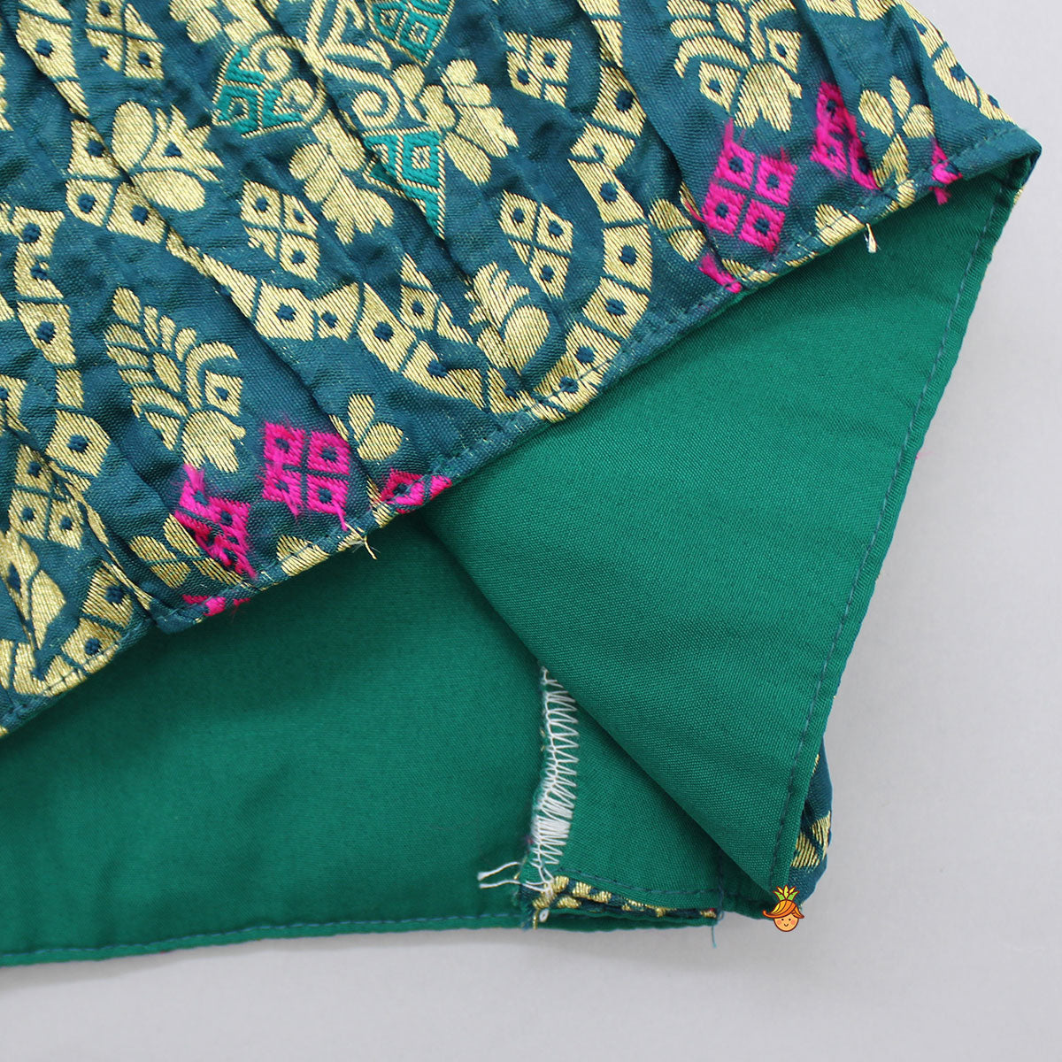 Beautiful Sleeveless Embroidered Pleated Top And Lehenga