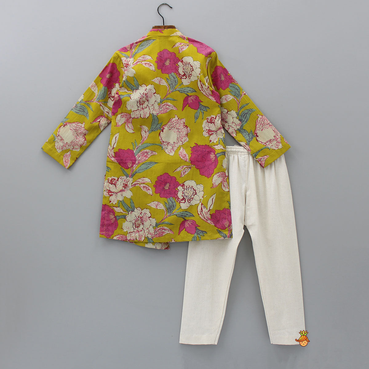 Floral Printed Stylish Hem Kurta With Pyjama