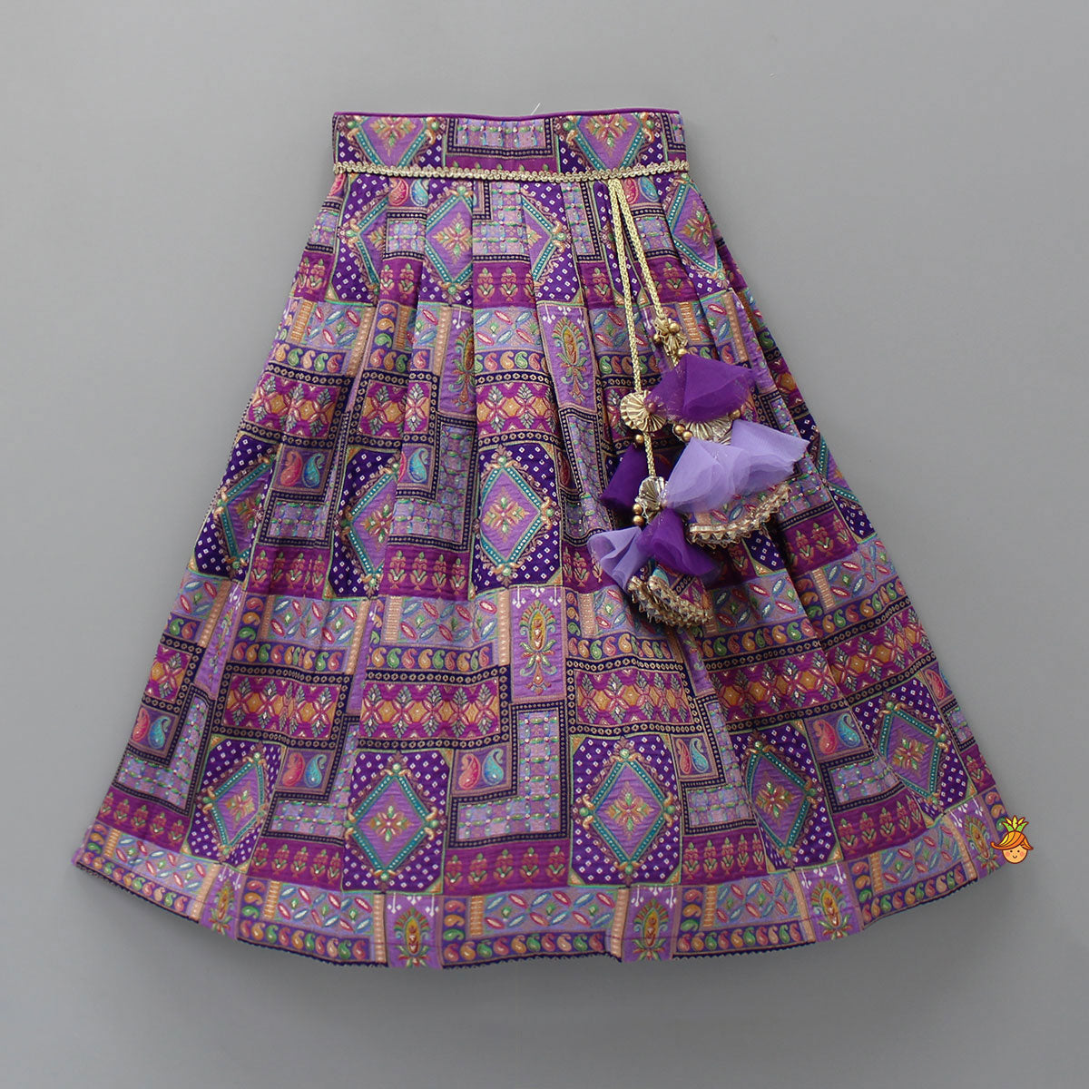 Stunning Embroidered Top And Pleated Lehenga With Net Dupatta