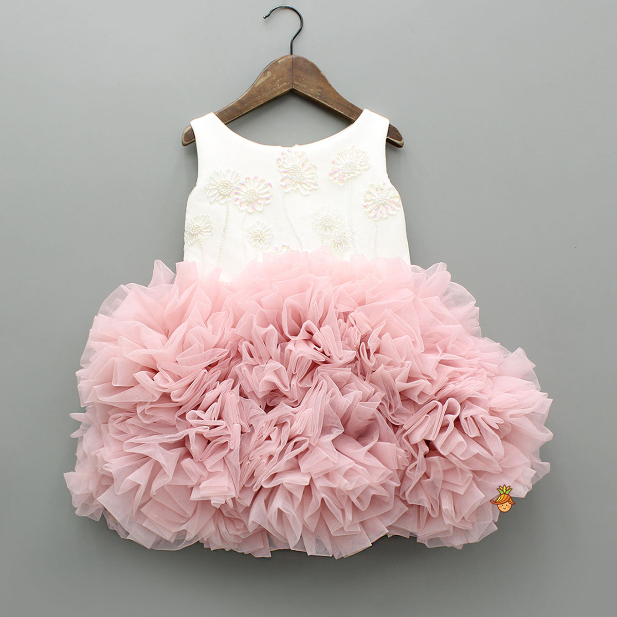 Beautiful Cut Dana And Sequins Work Ruffled Dress