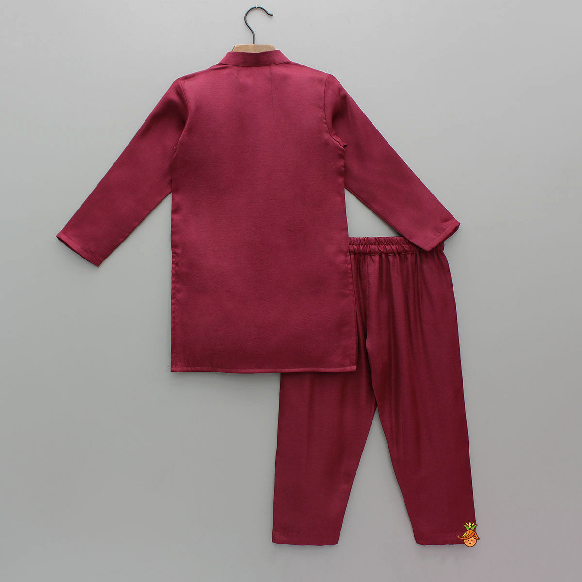Gota Lace Work Maroon Ethnic Kurta And Pyjama
