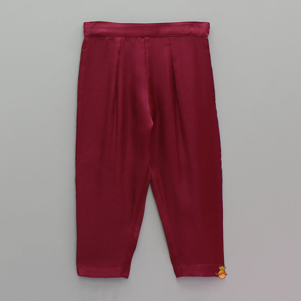 Gota Lace Work Maroon Ethnic Kurta And Pyjama
